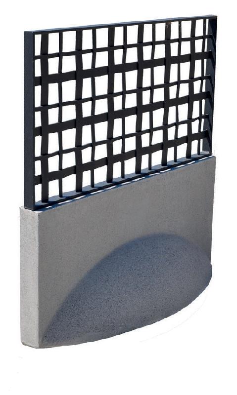 Clôture en béton design LIMITOT - BOW - 50 x 118 x 125 cm - Ciment Green Seal et finitions personnalisables_0