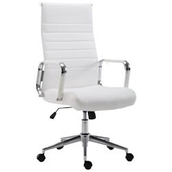 CLP Fauteuil de bureau Kolumbus similicuir Blanc - blanc polyester 191942602_0