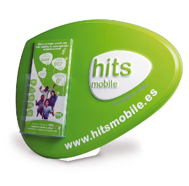 Display porte-brochures - socle arrière en PVC avec emballage individuel_0