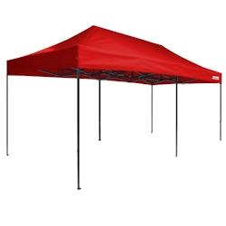 Tente pliante 3x6m - acier 30mm/polyester 320g - rouge - FRANCE BARNUMS - modèle 2142S_0