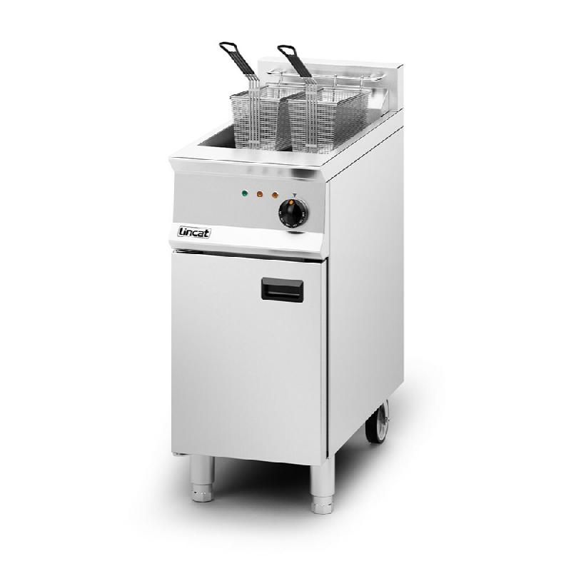 Friteuse électrique sur coffre - 2 paniers - 19l - 400x800x1020 mm - OE8114_0