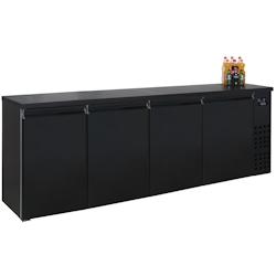 Gastro Réfrigérateur de bar Réfrigérateur de bar noir 4 portes, 680 l, 2490x550x950 mm - noir COM-7489.5280_0