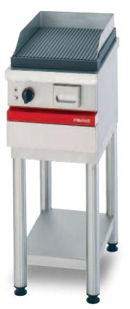 Gril en fonte nervuré électrique à poser - CSE 410 GR - 400x650x300 mm - 3,3 kW - Surface de cuisson 350x490 mm_0
