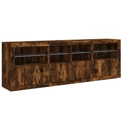 Helloshop26 - Buffet bahut commode armoire meuble de rangement organisateur cuisine salle de séjour salon avec lumières LED 202 x 37 02_0029879 - 30_0