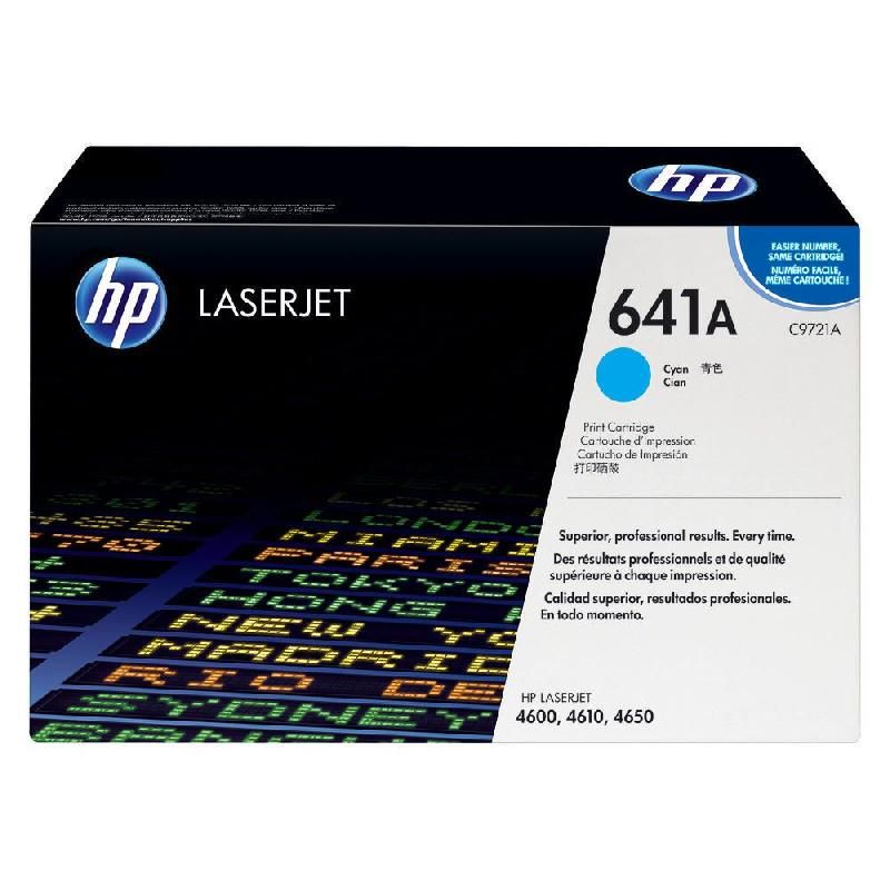 HEWLETT PACKARD TONER ORIGINAL 641A (C9721A) - COULEUR: CYAN