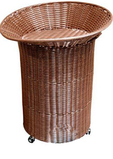 Ilôt roulant en polypropylène - Présentoir alimentaire robuste - Lot de 2_0