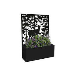 Jardinière en fer avec treillis Motif cerf Esschert Design - noir 8714982196515_0