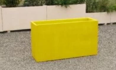 Jardinière rectangulaire Akhenaton en béton armé - autostable avec option antigraffiti et paire de pieds en option_0