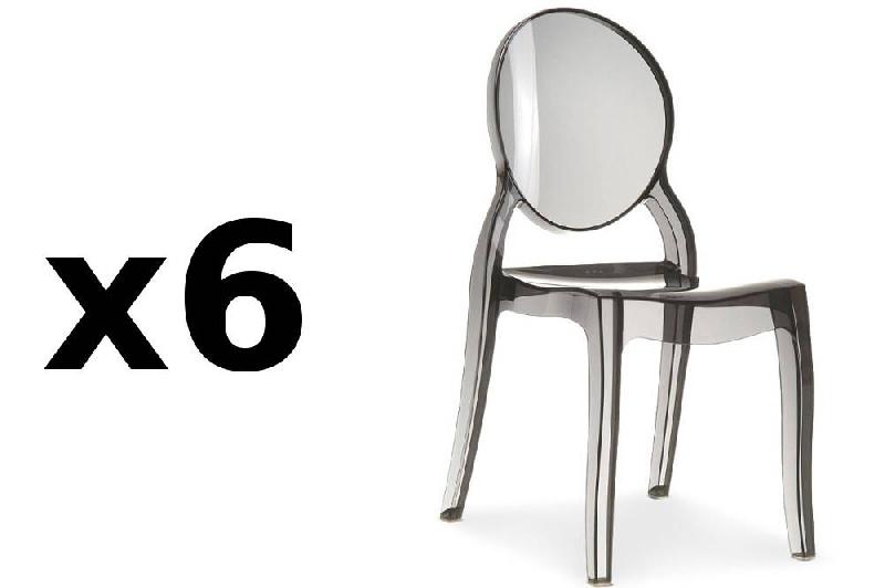 Polycarbonate Impératrice Lot Design En Chaises De 6 OTZkXiwPul