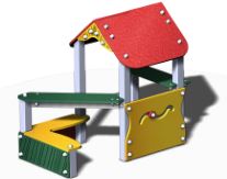 Maisonnette PE avec assise - Gamme Neo Maneo01 - Structures de jeux à thèmes - Créa Equipements_0
