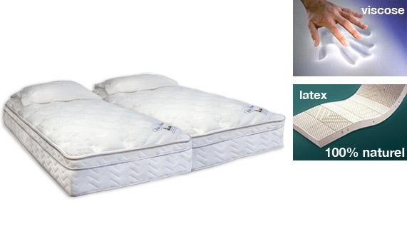 Matelas Ortho Platinum - Réduction de pression - Sur-matelas intégré Euro top - Mousse viscoélastique ferme ou semi-ferme_0