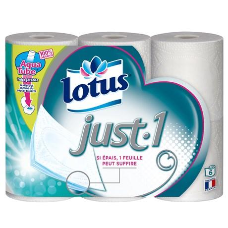 PAPIER TOILETTE 6 ROULEAUX JUST ONE LOTUS