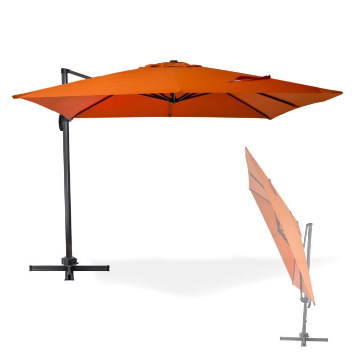 Parasol déporté verona - 3 x 3 m - terracotta_0