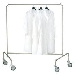 Penderie mobile - acier inoxydable AISI 304 - 4 roues pivotantes anti-fils - dimensions 1840x600x1690mm_0