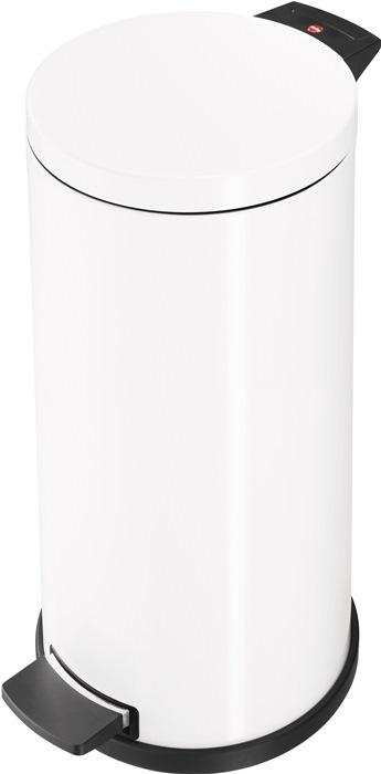 Poubelle à  pédale 18 l D280xH530 mm tôle acier blanc HAILO_0