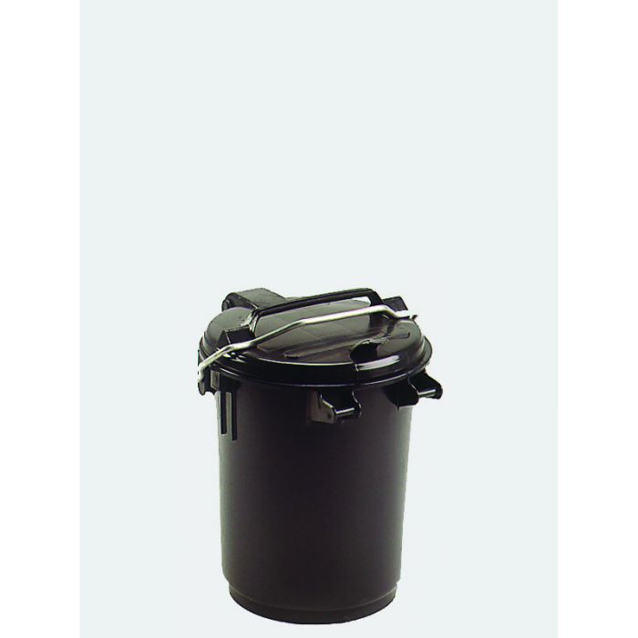 Poubelle de rue plastique avec couvercle 35 - litres ø39x51 cm - noire_0