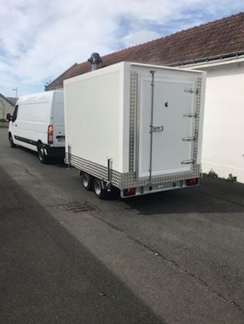 Remorque frigorifique double essieu 2x1800kg - Rapha 22 - PTAC 3500kg - Dimensions intérieures 3,94m x 2m x 1,90m_1