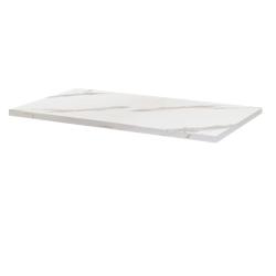 Restootab - Plateau 160x80 decor marbre blanc - blanc Bois manufacturé PL-16080M-MB.BLA_0
