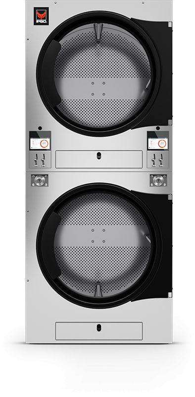 Sèche-linge industriel double écran tactile - capacité 2x15 kg et 2x21 kg - double tambour superposé IPSO_0