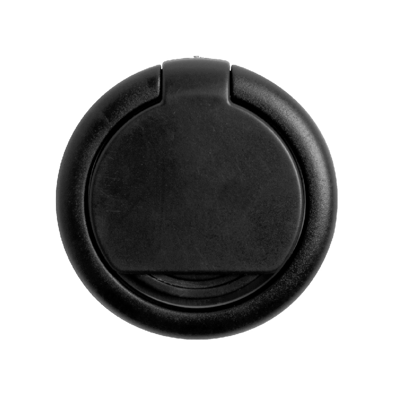 Support pour téléphone portable - plastique rond auto-adhésif avec jeton chariot - couleur noir_0