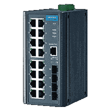 Switch ethernet industriel 16 ports 10/100/1000Mbps + 4 ports SFP non administrable - Rail DIN - Référence EKI-2720G-4F-AE - Advantech_0