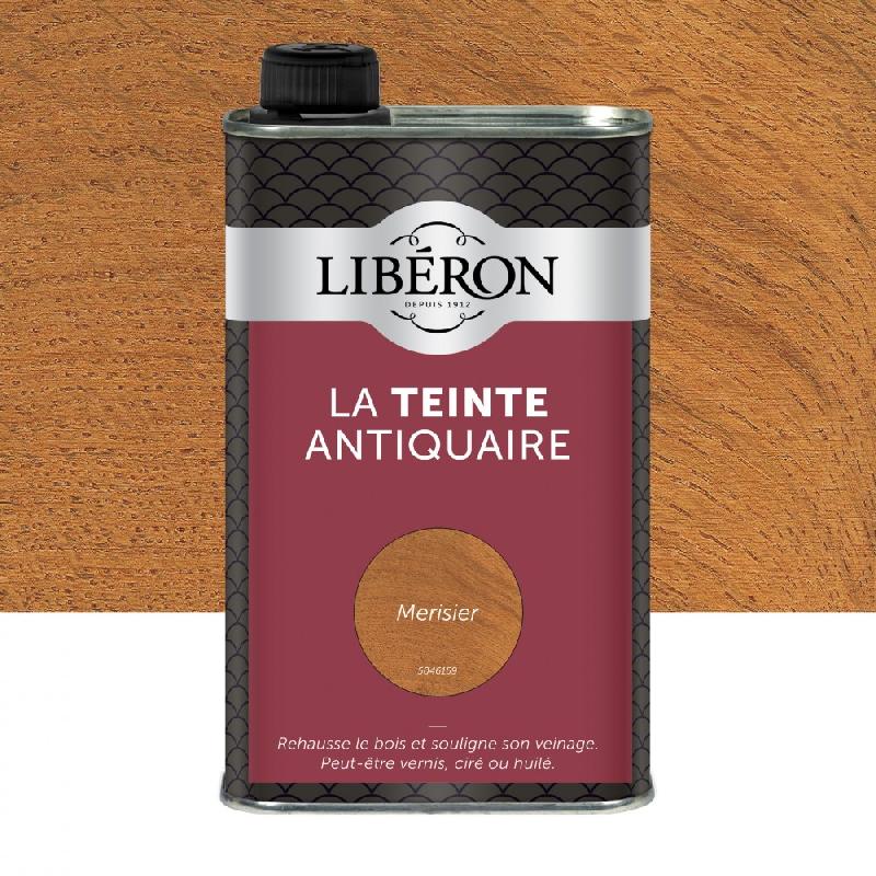 Teinte antiquaire bois durs Libéron - 0.5 l - Merisier - Pour tous types de bois - Séchage rapide_0