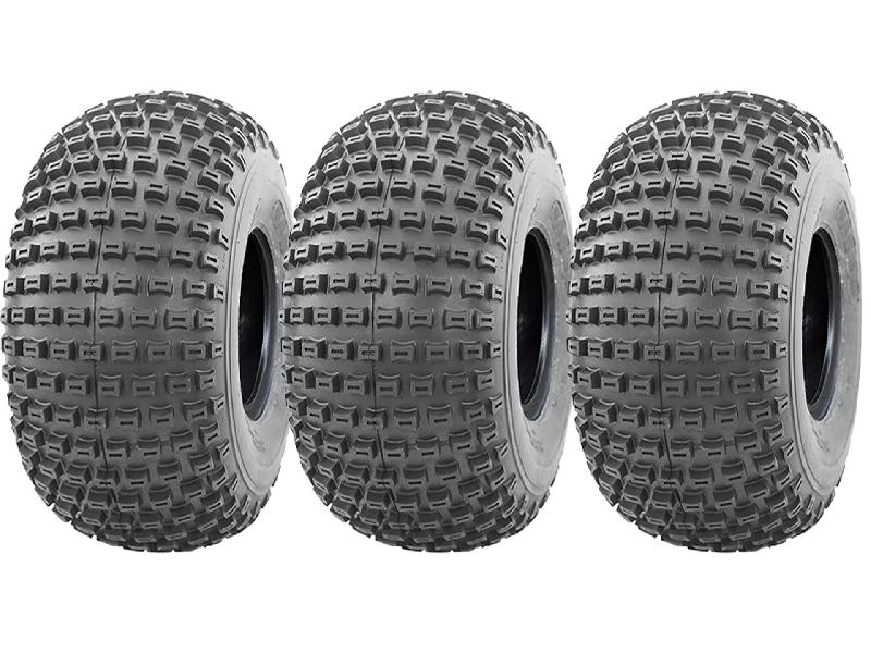 18x9.50-8 Knobby ATV Quad Trailer Tyres 4ply Wanda P322 Tubeless Tire (Set of 3)_0