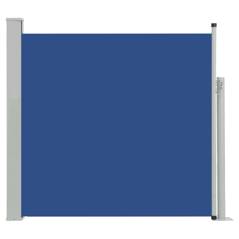 AUVENT PARAVENT STORE BRISE-VUE LATÉRAL RÉTRACTABLE DE PATIO JARDIN TERRASSE BALCON PROTECTION VISUELLE ÉCRAN 170 X 300 CM BLEU 02_0007309_0