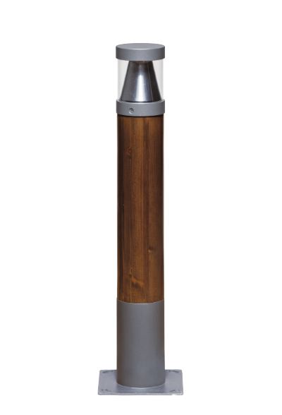 Borne lumineuse d'éclairage public LED Lady - 15W - Bois et Aluminium - 1m - IP65 - IK09_0