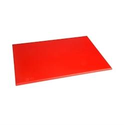 Planche à découper rouge 450 x 300 x 12 mm haute densité - Hygiplas - rouge plastique J010_0