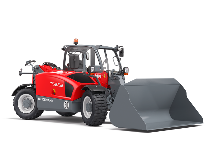 Mini-chargeuse télescopique compacte 4.2t - Weidemann T5522 avec 4 roues directrices_0