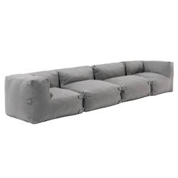 Oviala Business Salon modulable 4 places gris - Oviala - gris polyester 111429_0