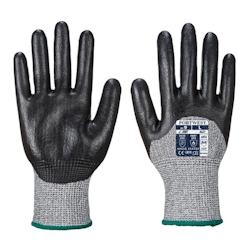 Portwest - Gants anti coupures de niveau D avec enduit mousse nitrile 3 quarts Noir Taille 10 - 5036146009954_0