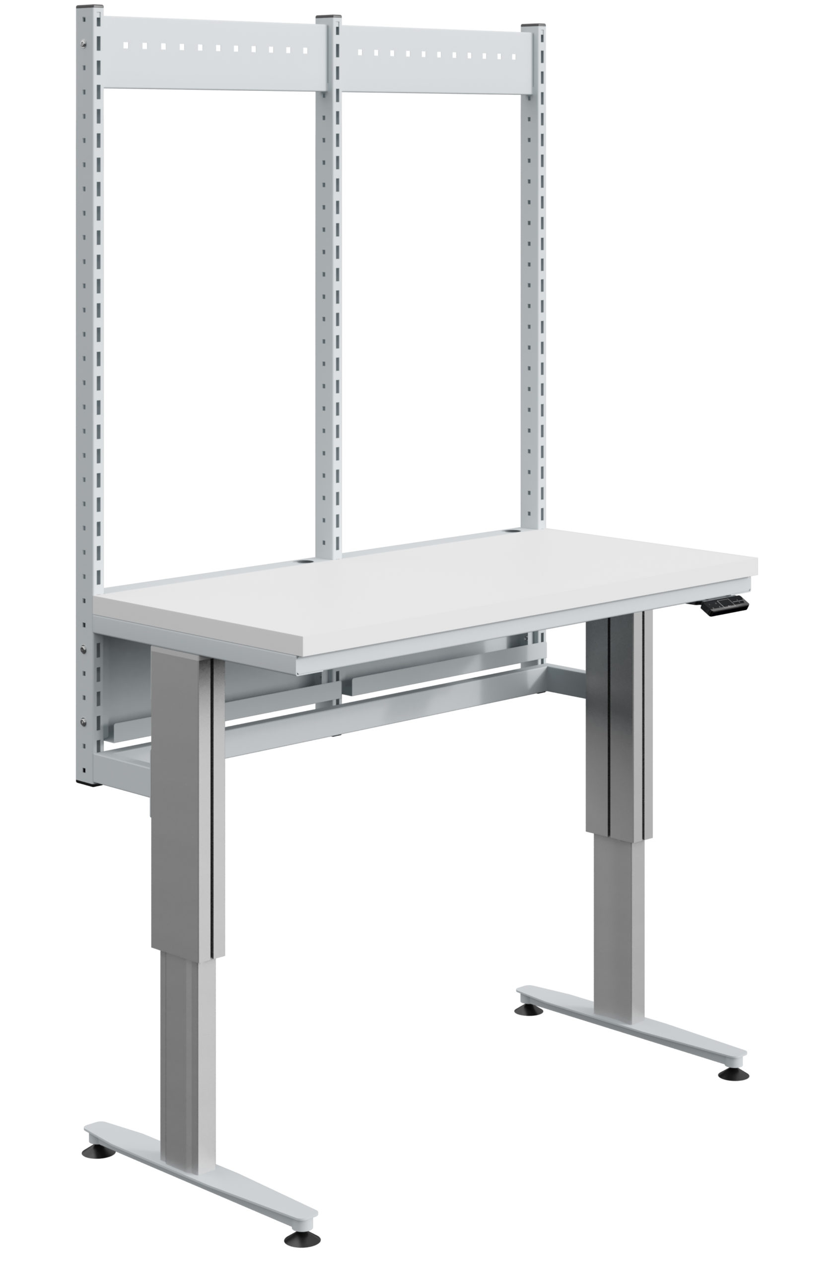 Poste de travail ergonomique et modulable - Réglable électriquement en hauteur - MODULOG 4.0 - Plateau RESITOP 1820x750 mm_0