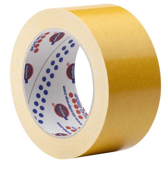 Ruban adhésif double face polypropylène 50mmx25m - EUROCEL - 043011356 - 487011_0