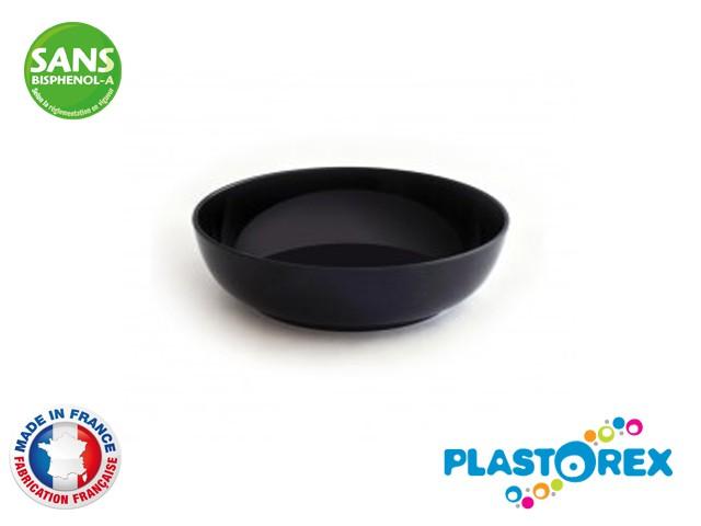 SALADIER 15,5CM H4,2CM MELAMINE NOIRE