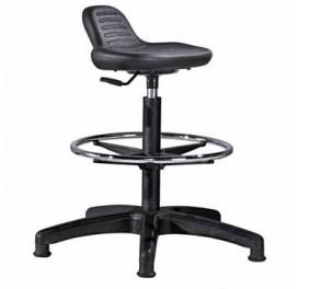 Siège technique TECH Tab/D - Assise monocoque en polyuréthane - Réglage par vérin à gaz - Tabouret avec lift long, patins et repose-pieds_0