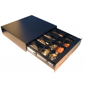 Tiroir caisse Cash Bases SL3000 - gris/noir - robuste avec glissières à roulements à billes_0