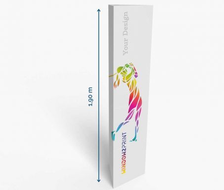 Totem triangulaire Window 2 Print - 46,6 x 190 cm - Carton solide, impression UV semi-mate_0
