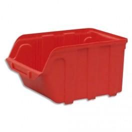 VISO BAC DE RANGEMENT À BEC 4L TEKNI AVEC PORTE ÉTIQUETTE EN POLYPROPYLÈNE ROUGE L14XH12,5XP23CM