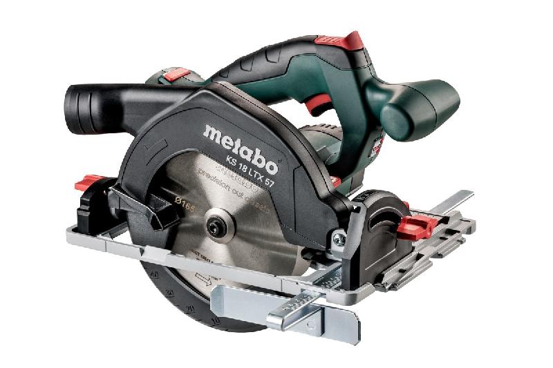 METABO 601857840 - Batterie scie circulaire à main KS 18 LTX 57 Solo - Profondeur de coupe 5,7 cm à 90° - Lame Ø16,5 cm_0