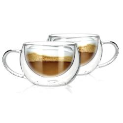 Aulica Tasses A The Ronde Double Paroi - Lot De 2 - transparent verre 210401_0