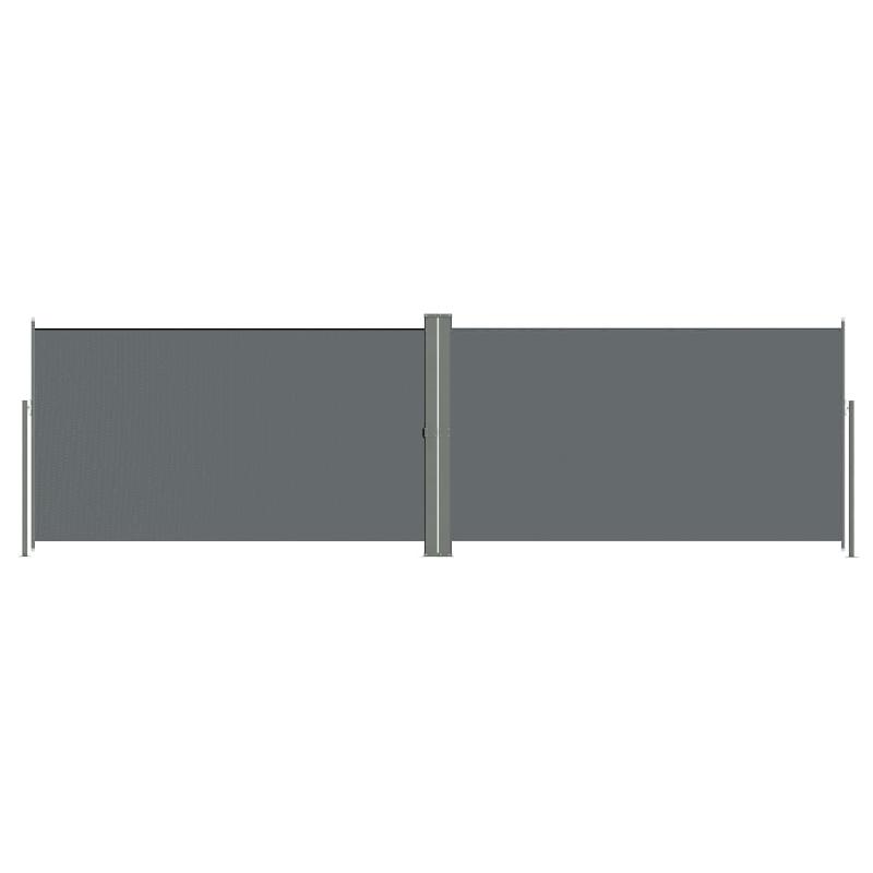 Auvent paravent store brise-vue latéral rétractable - 180 x 600 cm - anthracite - pour patio, jardin, terrasse, balcon - protection visuelle et écran 02_0007120_0