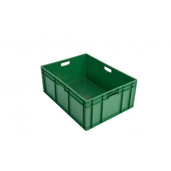 Bac norme Europe 800 x 600 x 320 mm - Plastique vert - Adapté au contact alimentaire et empilable_0