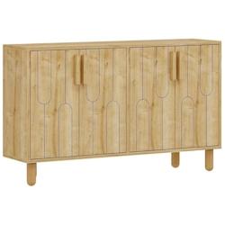 Buffet 4 portes en aggloméré Vincent chêne Hanah Home - 8684283501786_0