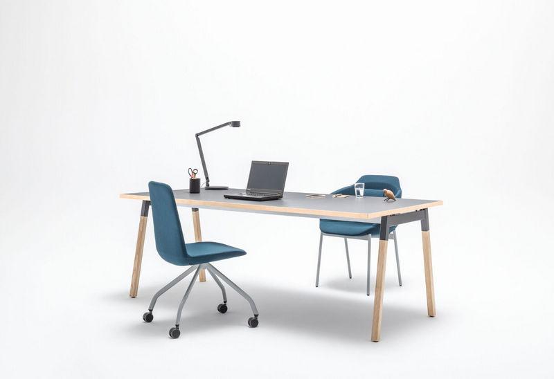 Bureau piètement A bois DEEN W_0