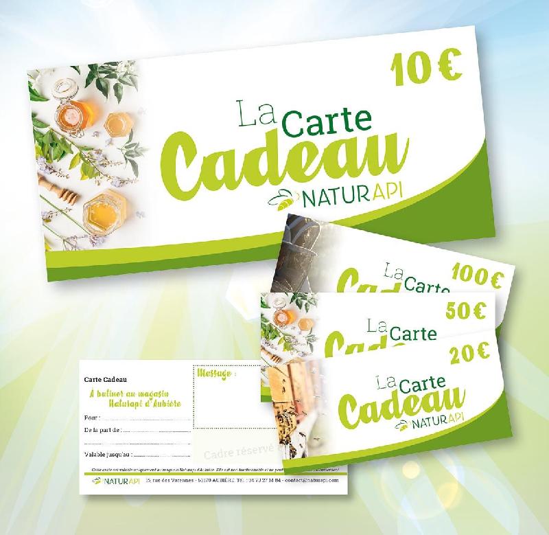 Carte cadeau Naturapi - Pour toutes les envies d'apiculture - De 10 à 100 euros, valable 1 an_0