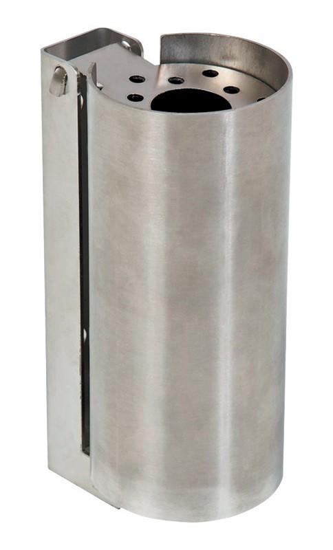 Cendrier mural cylindrique en inox 304L - 9 cm de diamètre - Compact et résistant_0