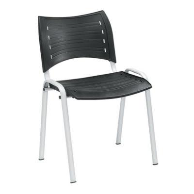 Chaise collectivités Fun - Polypropylène - Noir - Pieds métal Alu - lot de 4_0