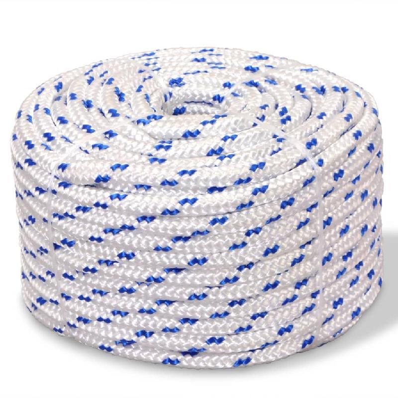CORDE DE BATEAU POLYPROPYLÈNE 8 MM 500 M BLANC 02_0003371_0